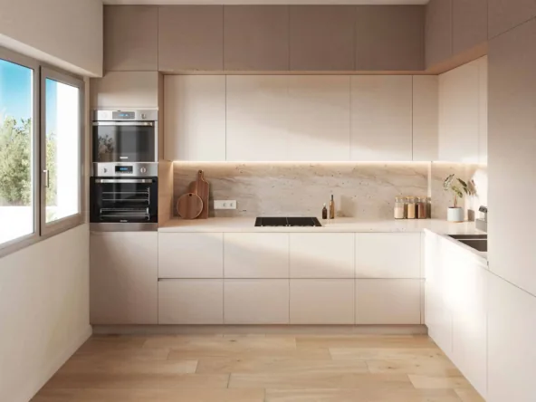 Cocina de líneas limpias